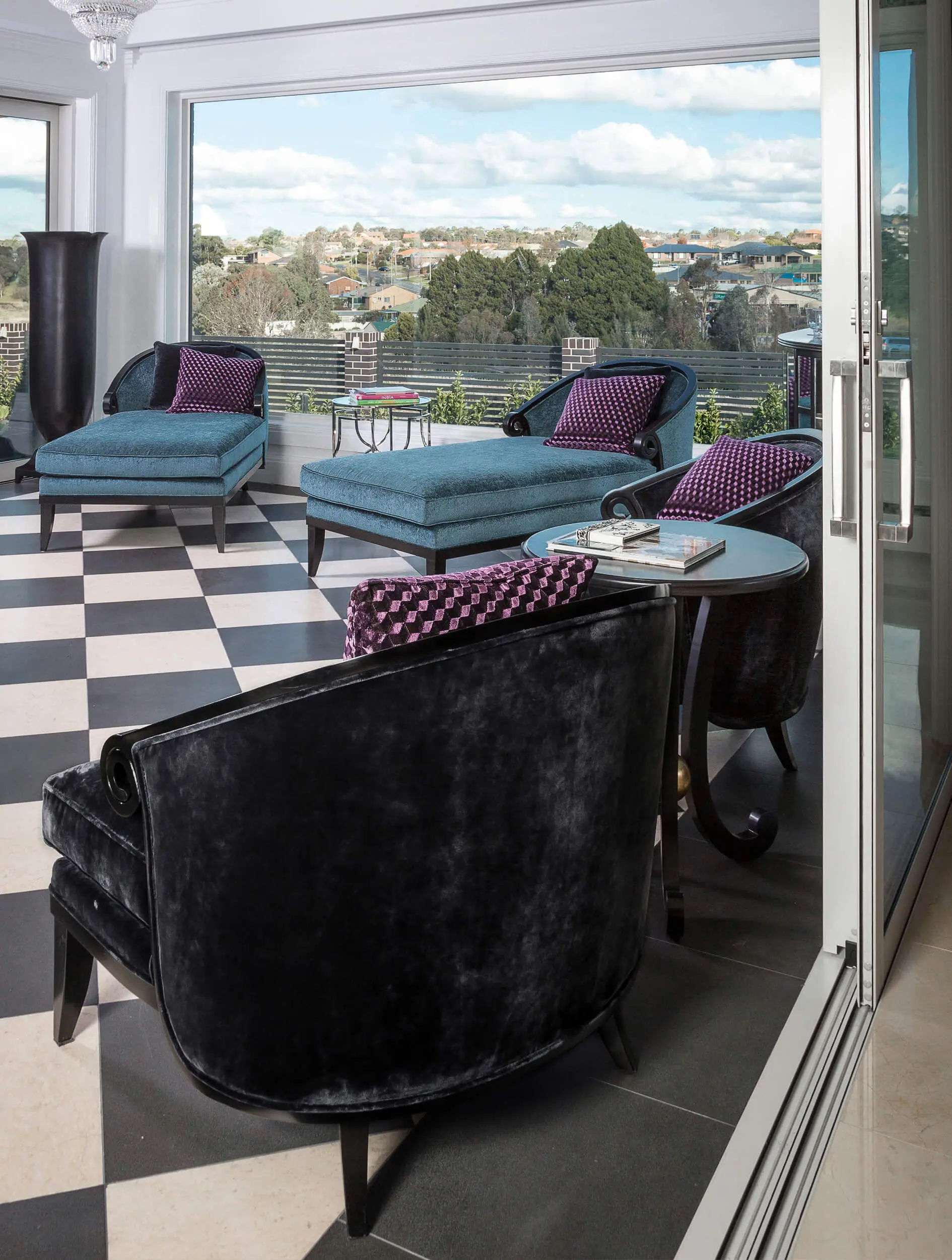 Modern Polished Frame Tub Chair