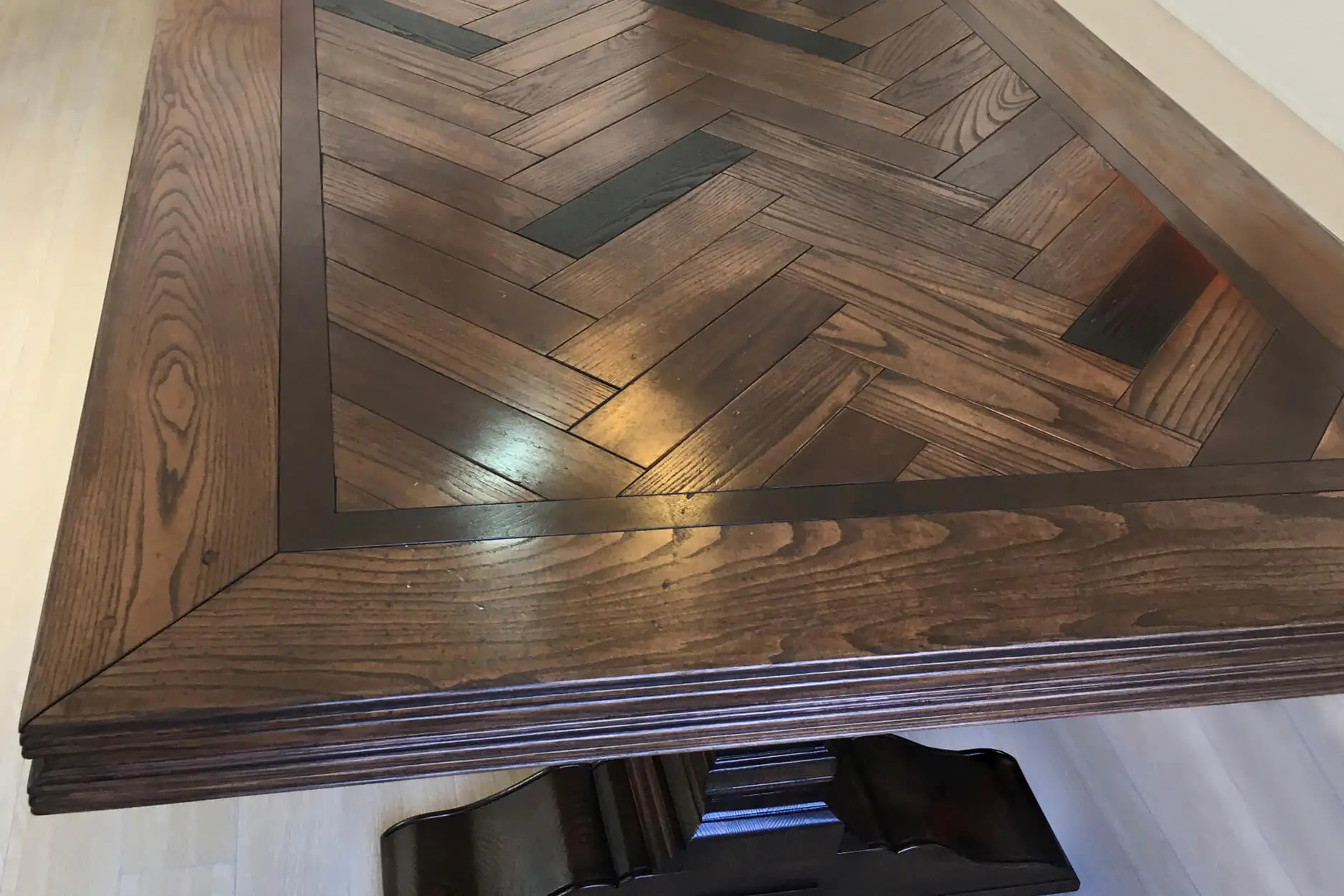 Herringbone Parquetry Dining Table
