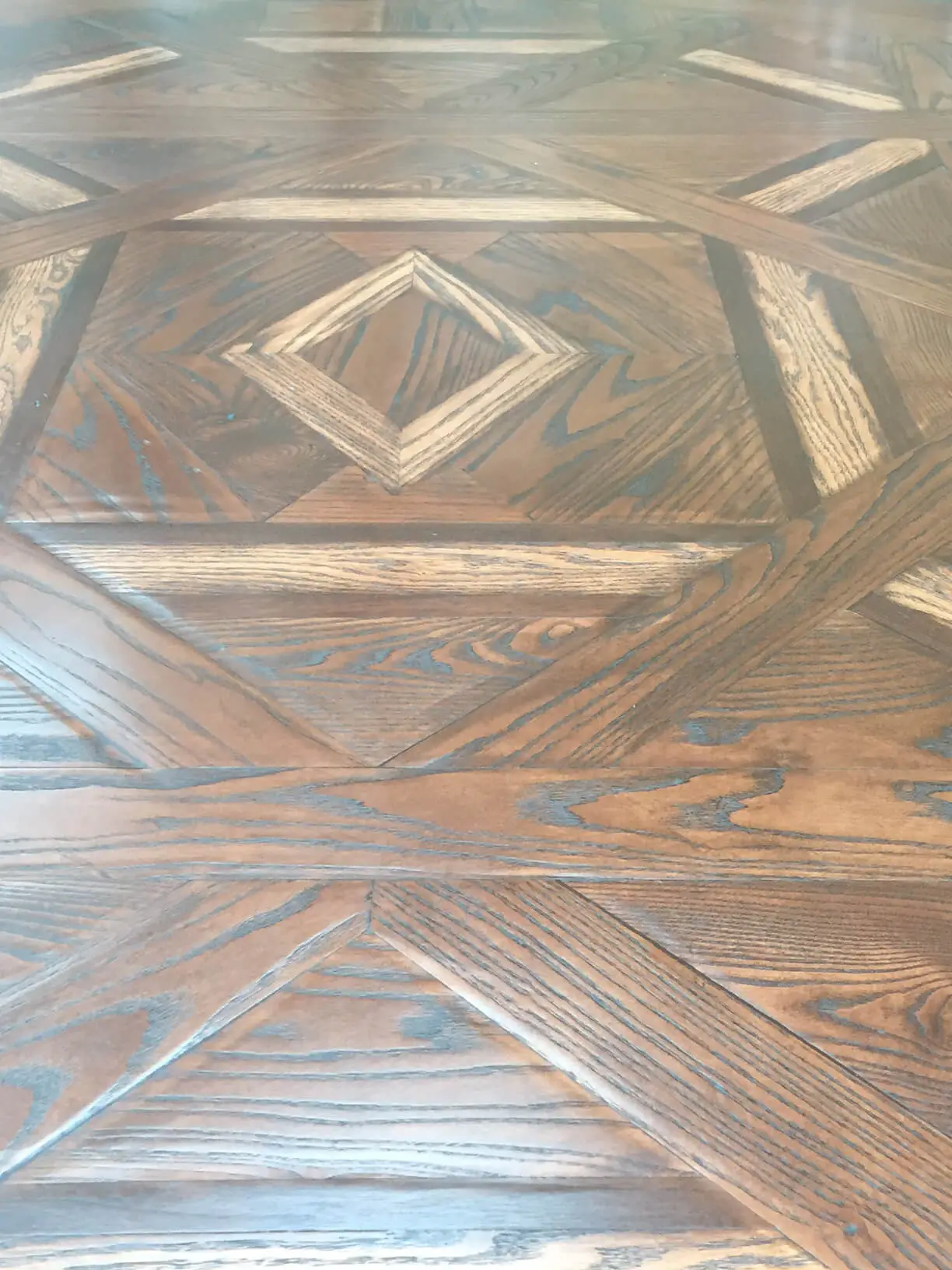 Parquetry Round Dining Table
