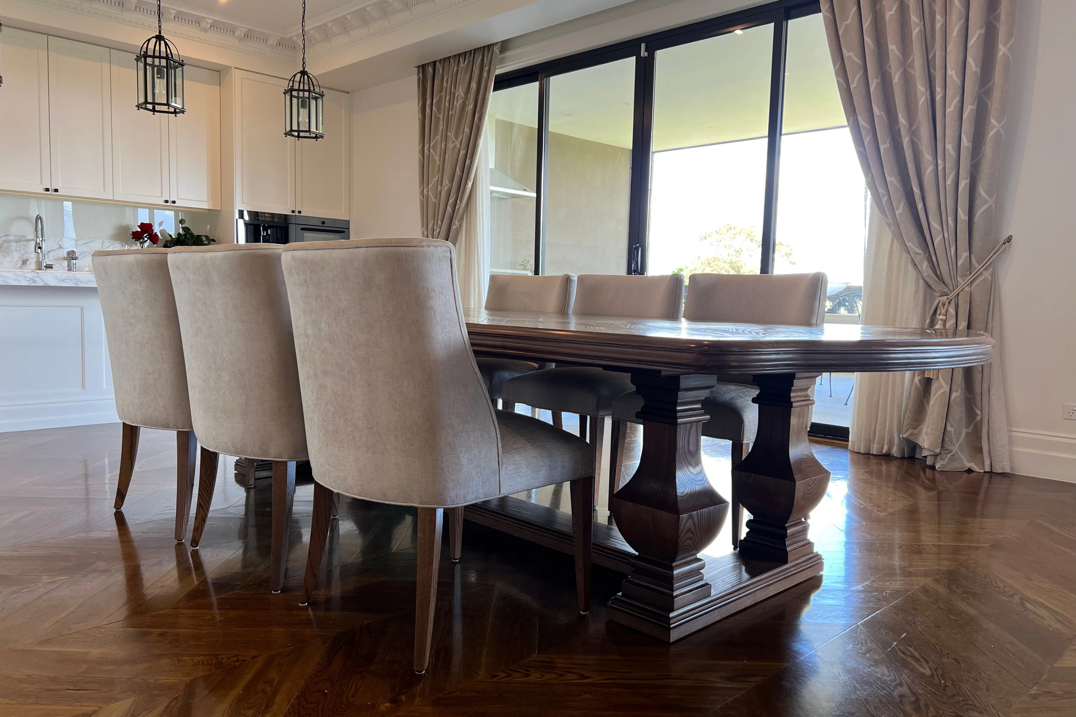 French Parquetry Dining Table