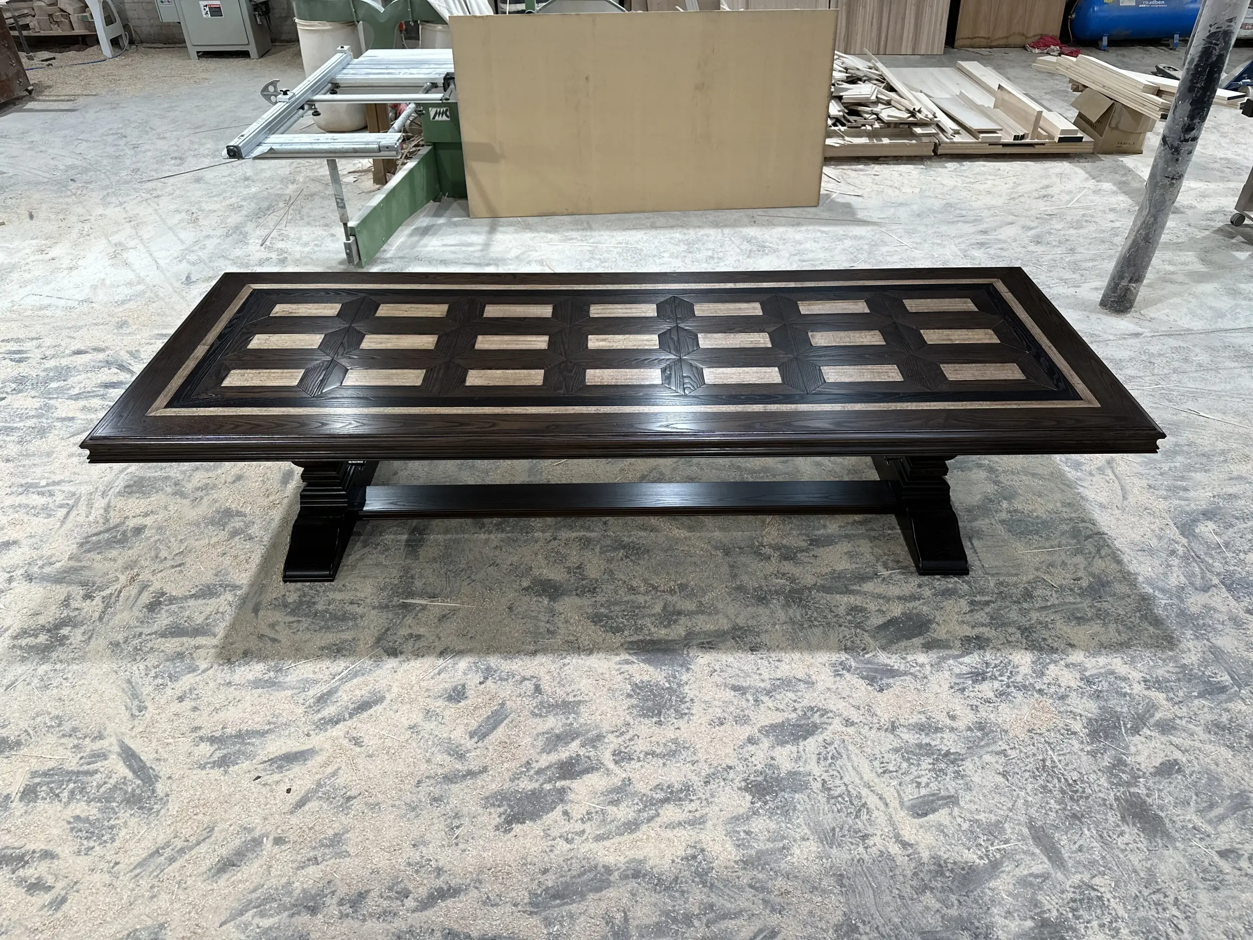 Custom Inlay Parquetry Dining Table