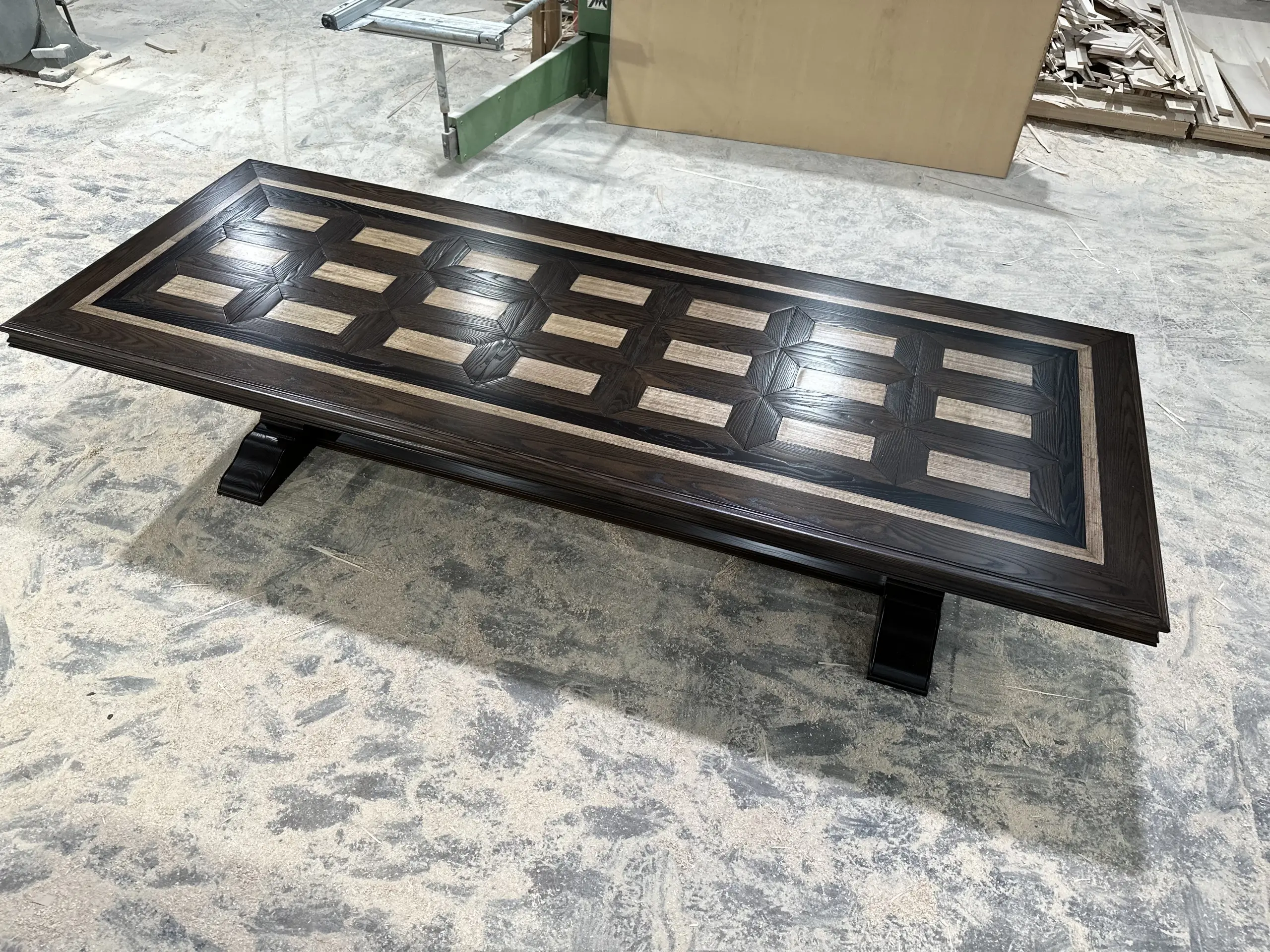 Custom Inlay Parquetry Dining Table