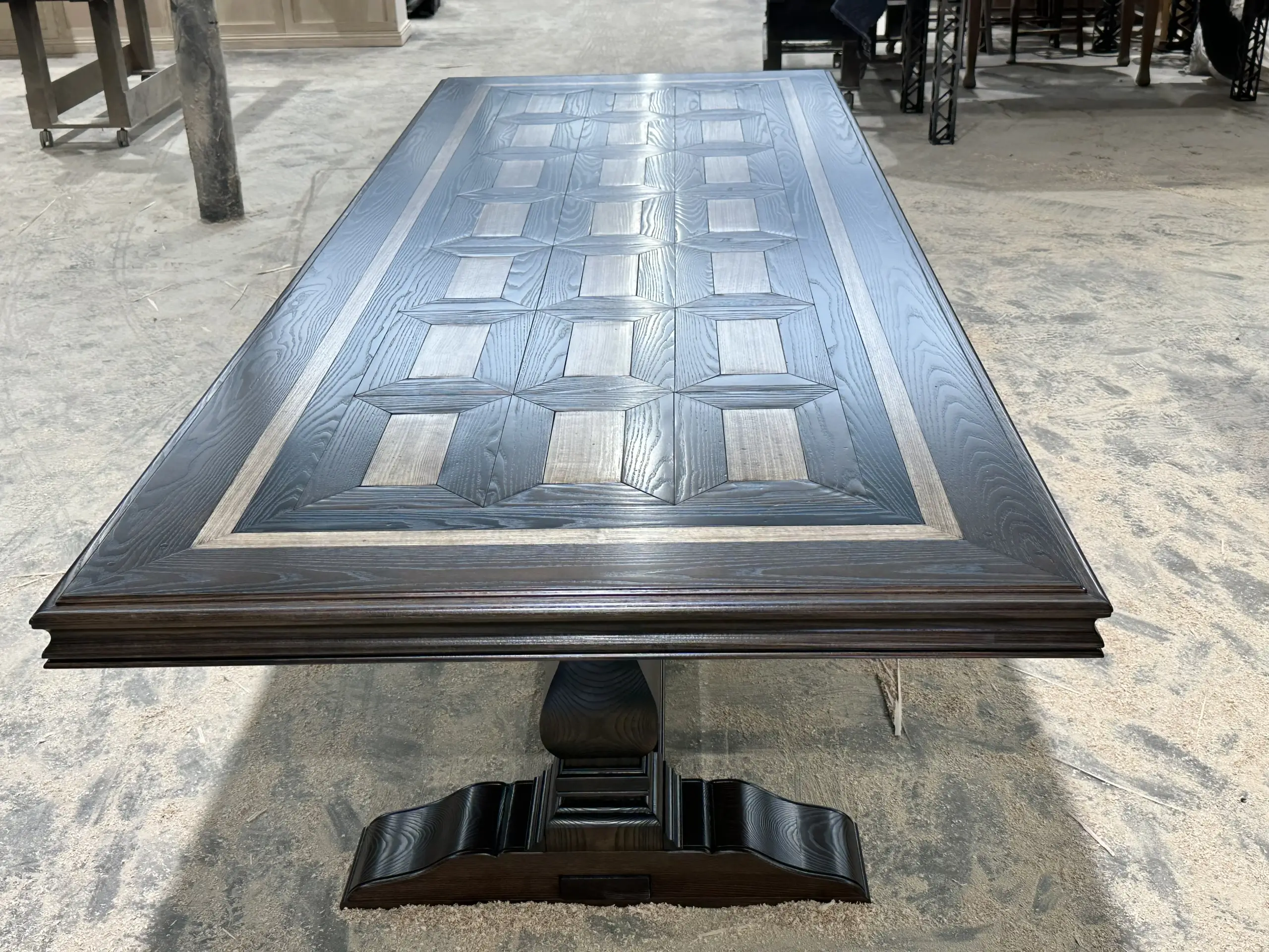 Custom Inlay Parquetry Dining Table