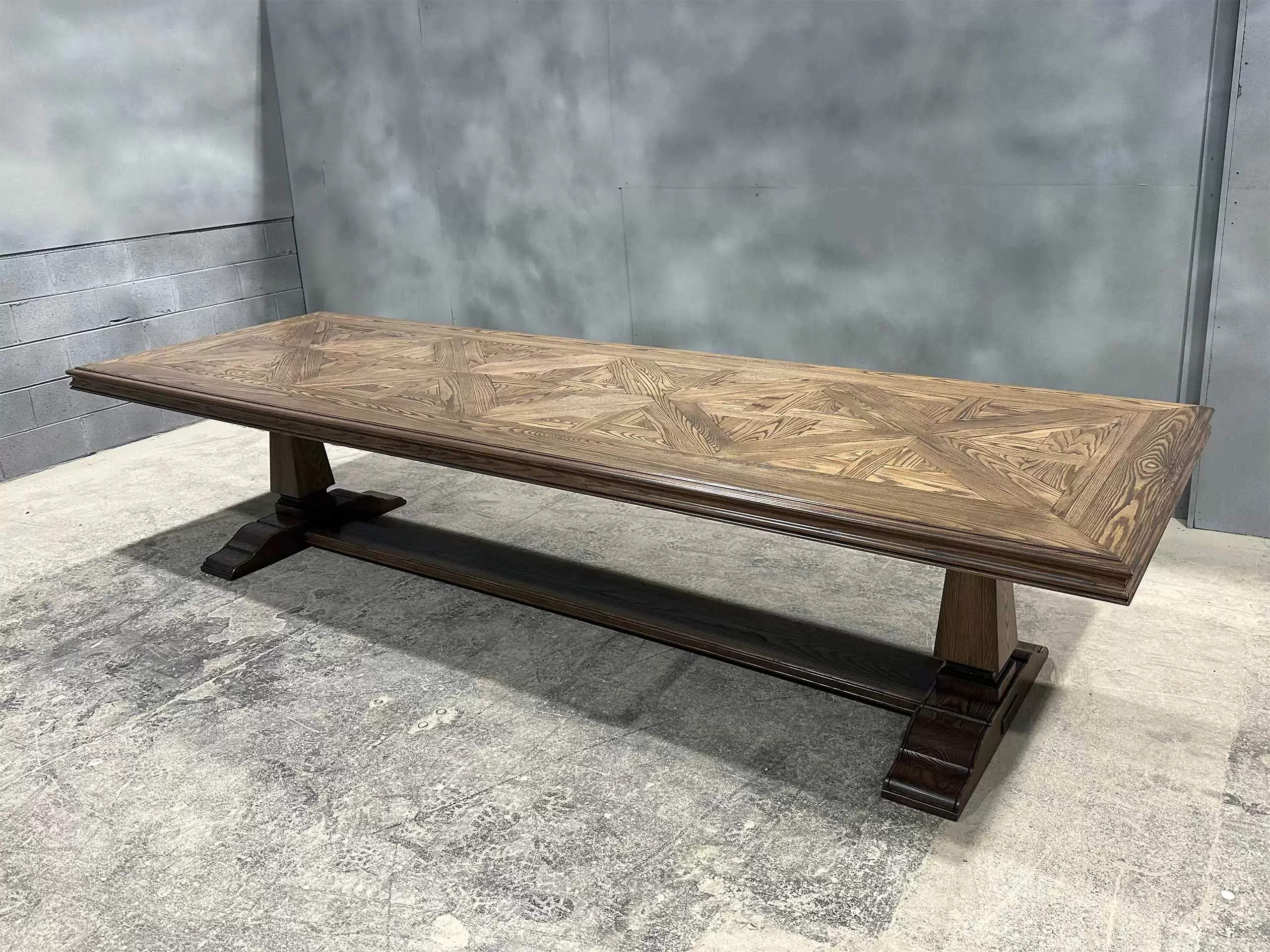 Bespoke Contemporary Parquetry Dining Table by Luxury Interior Designer, Furniture Designer and Manufacturer, Mark Alexander