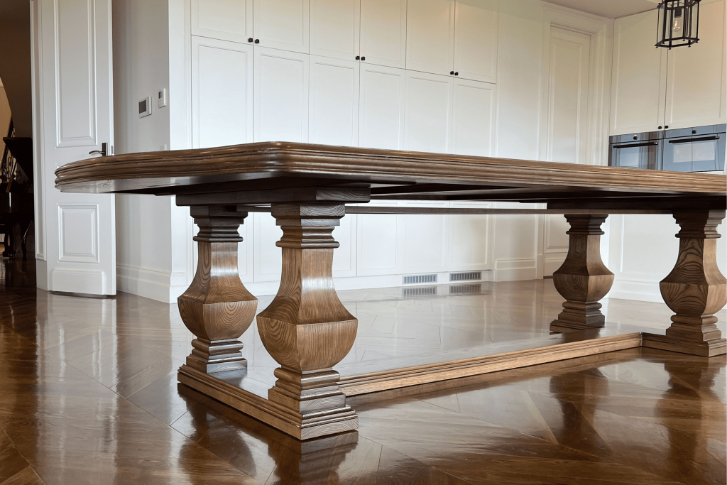 French Oak Parquetry Dining Table