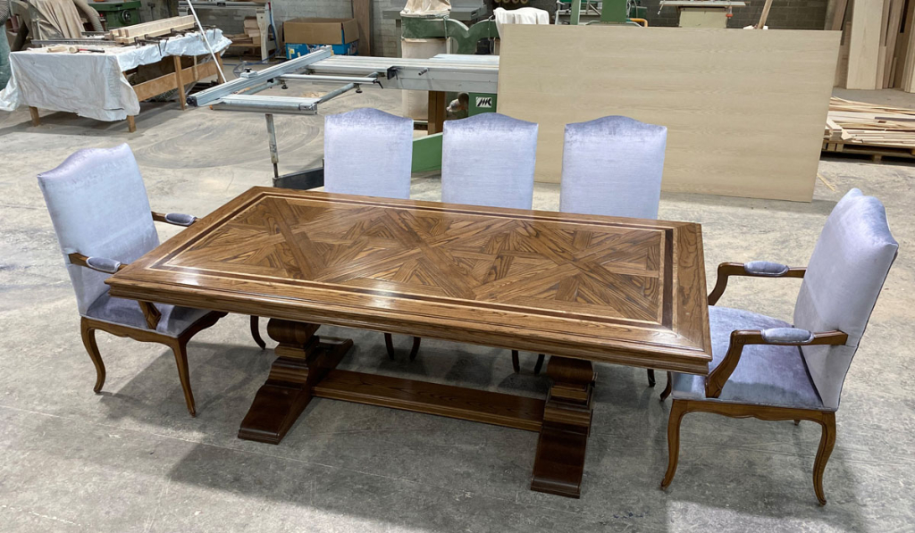 Contrasting Border Parquetry Table by Luxury Interior Designer, Mark Alexander Design
