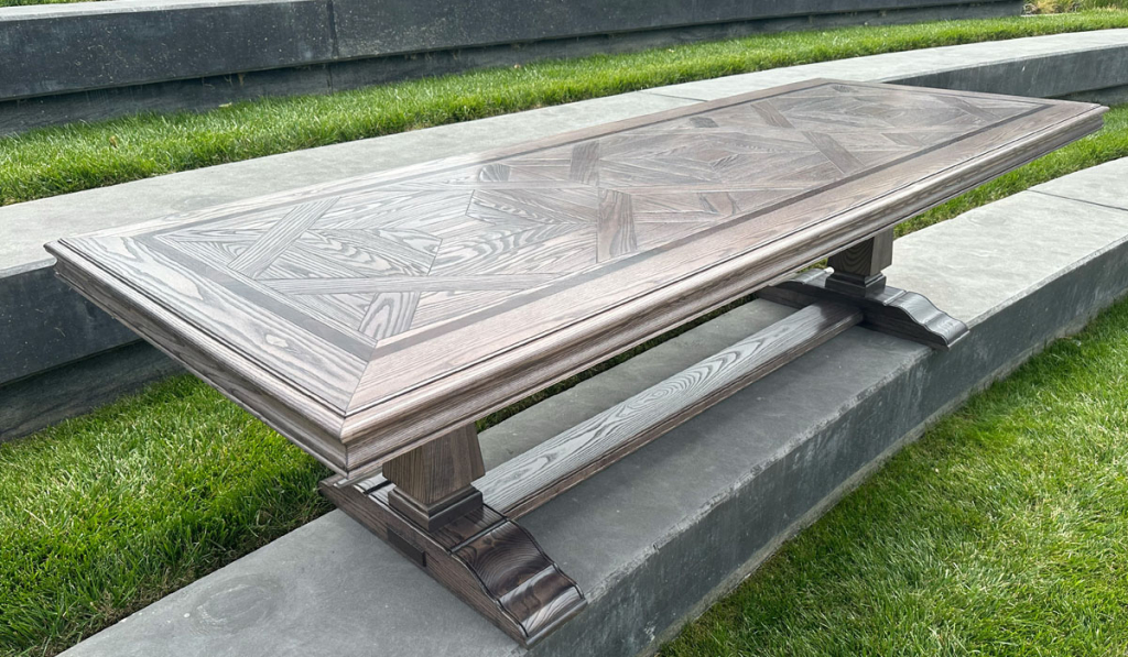 Modern Contemporary Parquetry Table by Luxury Interior Designer, Mark Alexander Design