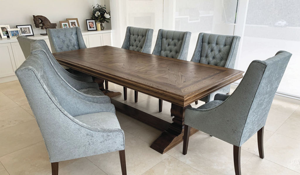 Bespoke Parquetry Dining Table by Luxury Interior Designer and Furniture Manufacturer Mark Alexander