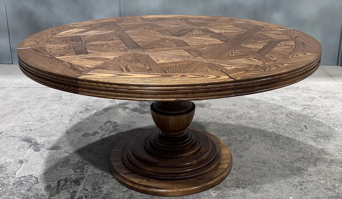 A Circular Dining Table Designed for Luxury Living