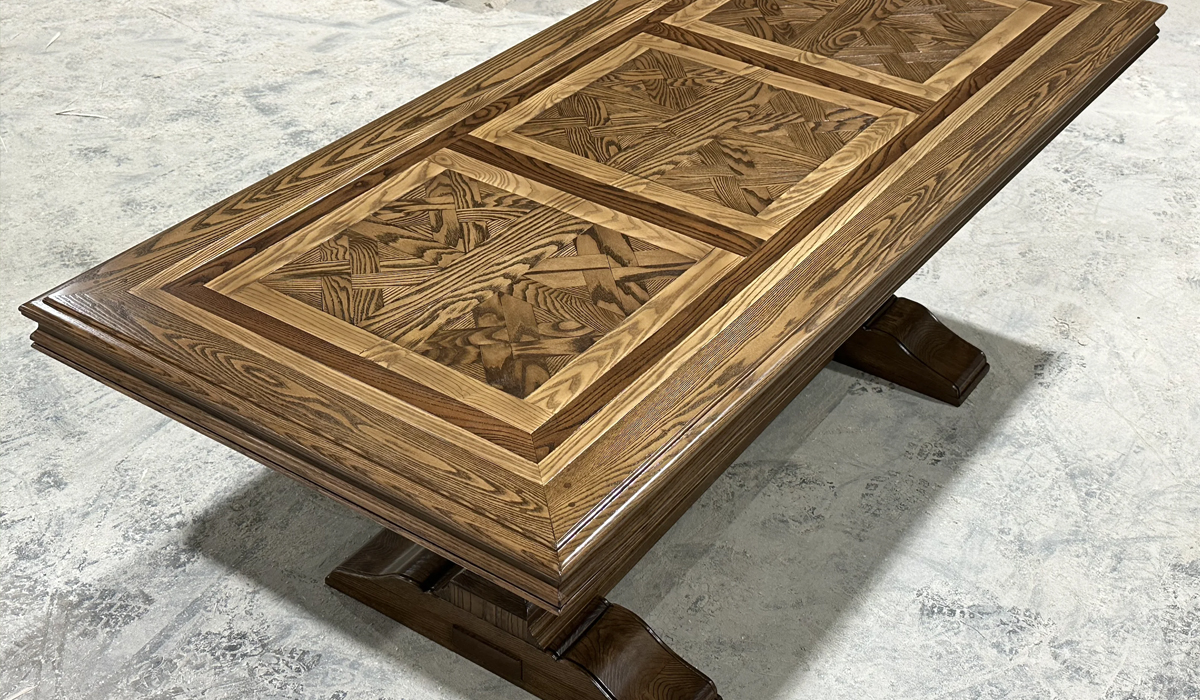 Wax Finishing for Durable, Low-Sheen Parquetry Tables