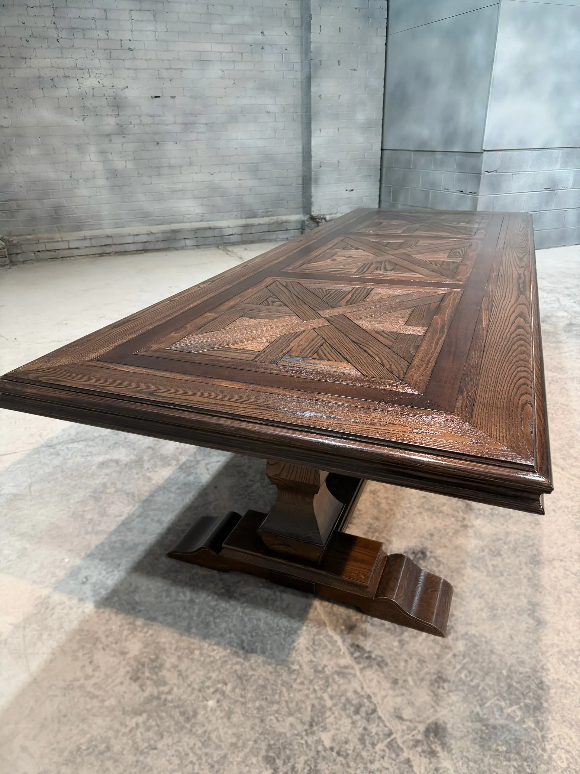 Bespoke French Parquetry Dining Table by Luxury Interior Designer, Furniture Designer and Manufacturer, Mark Alexander