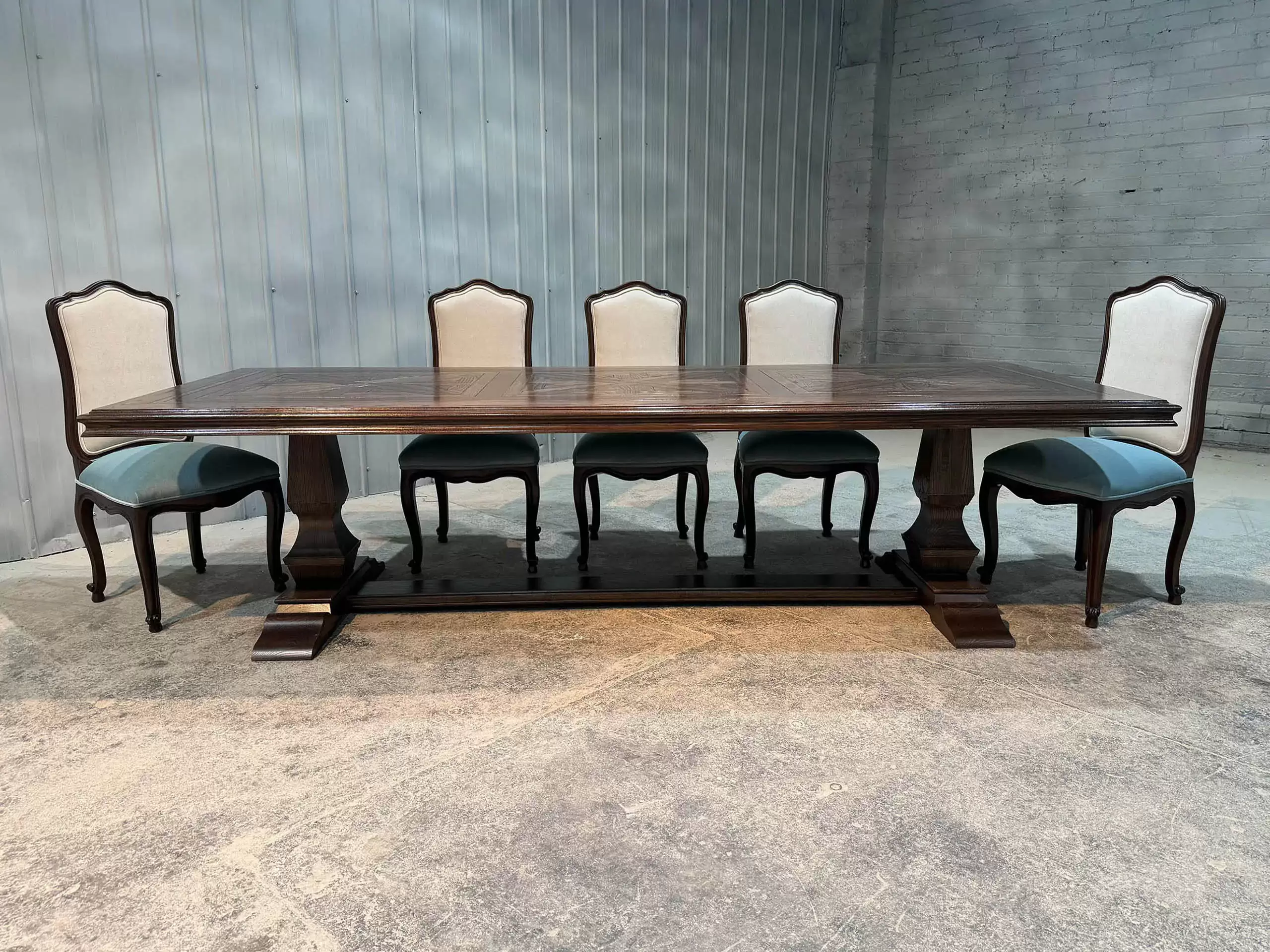 Bespoke French Parquetry Dining Table by Luxury Interior Designer, Furniture Designer and Manufacturer, Mark Alexander