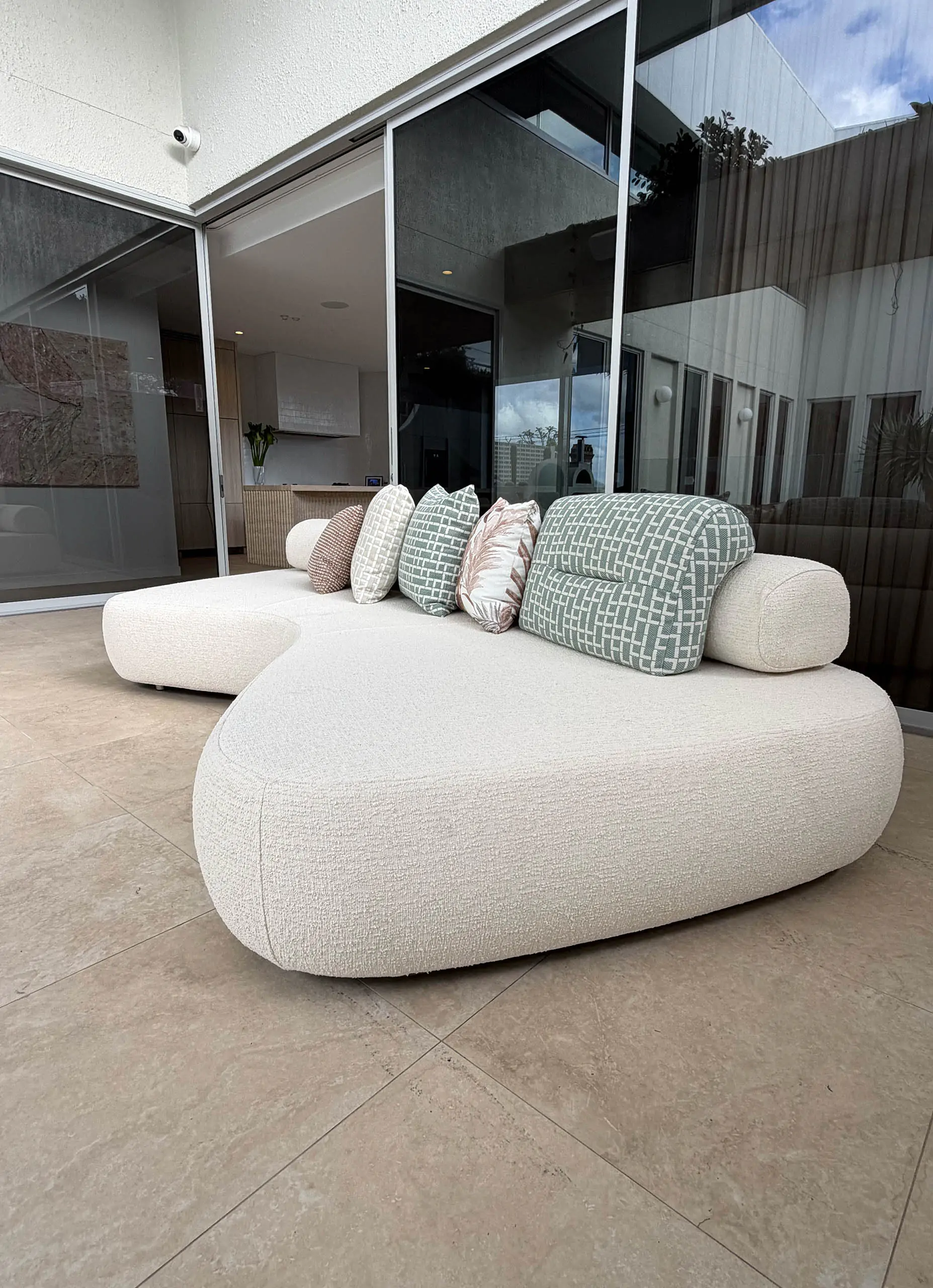 Mid Century Outdoor Sofa by Luxury Interior Designer and Furniture Manufacturer, Mark Alexander