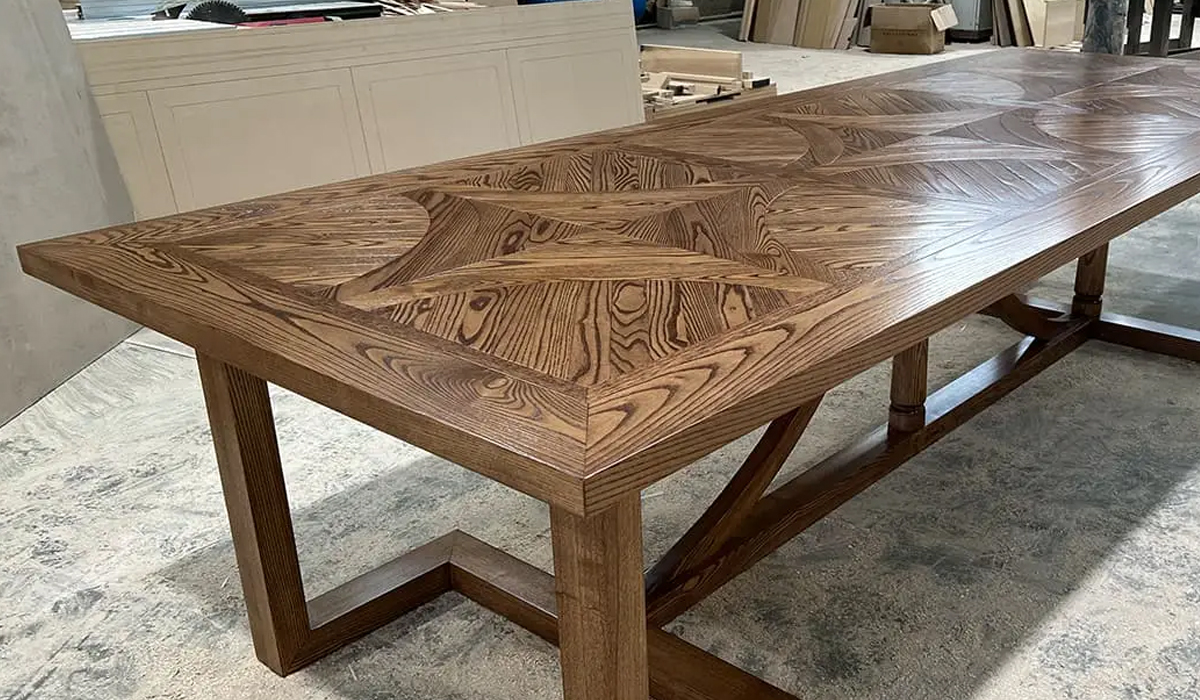 Designing a Parquetry Dining Table That Belongs to the Home