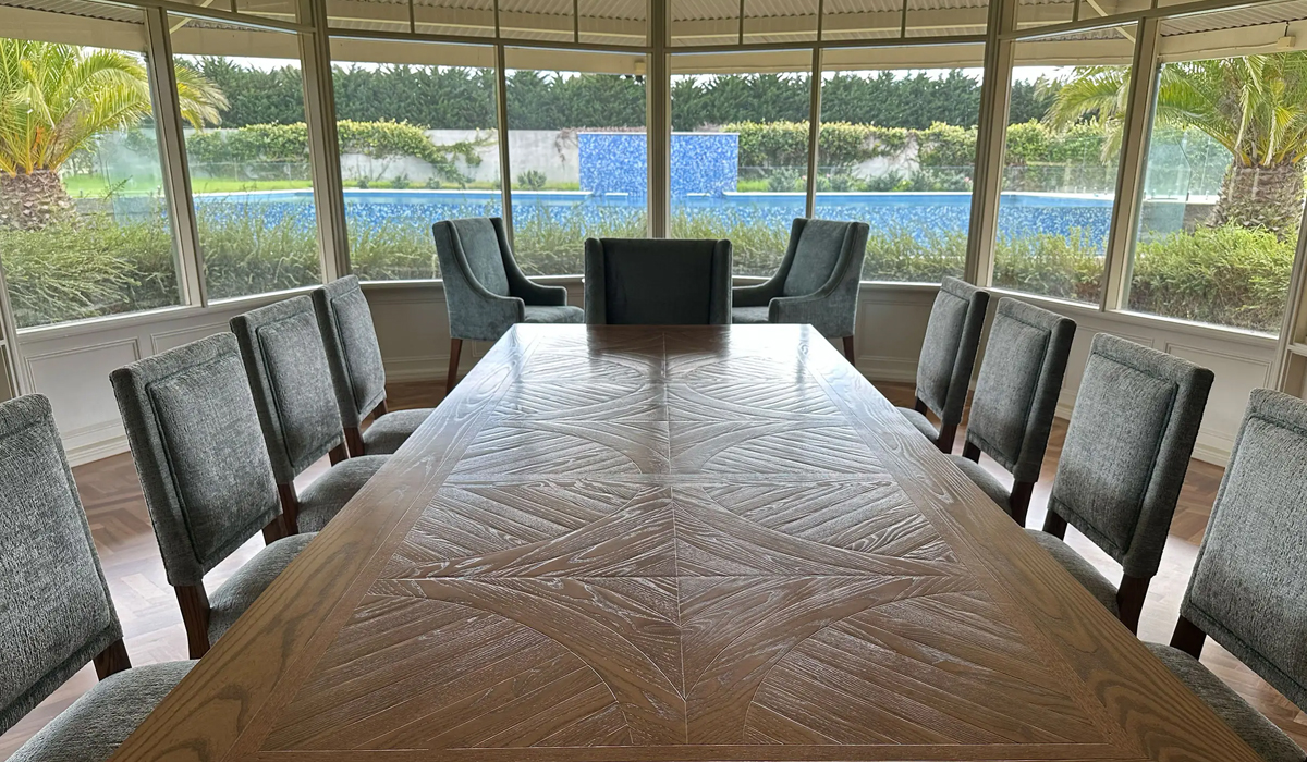 Parquetry Dining Tables That Do More Than Fill a Space